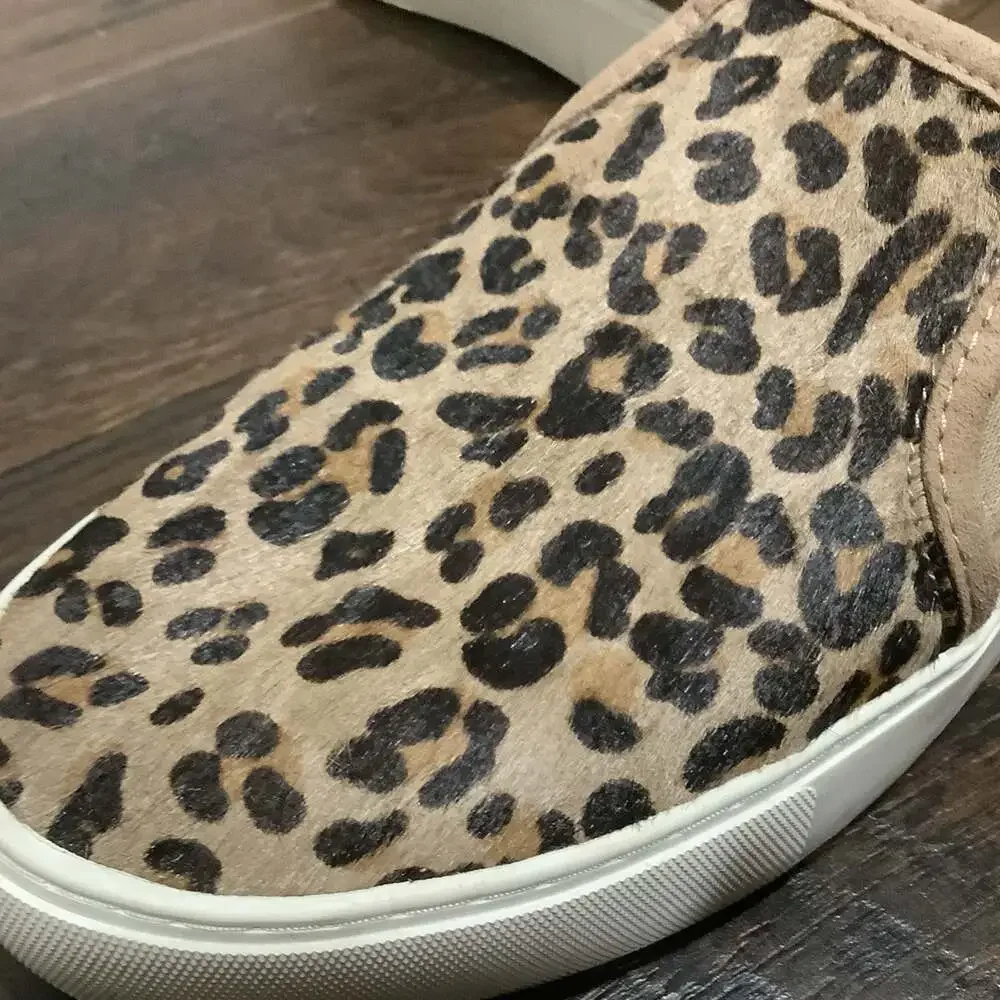 UGG Women Size 9 Exotic Slip-On Sneakers in Leopard Print Calf Hair